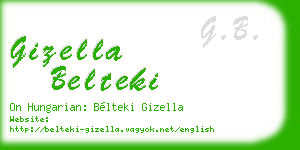 gizella belteki business card